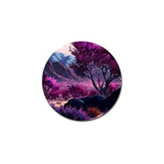 Landscape Landscape Painting Purple Purple Trees Golf Ball Marker (10 Pack) by danenraven