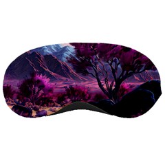 Landscape Landscape Painting Purple Purple Trees Sleeping Mask by danenraven