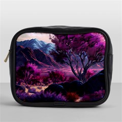 Landscape Landscape Painting Purple Purple Trees Mini Toiletries Bag (one Side) by danenraven