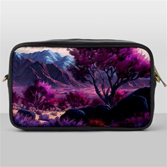 Landscape Landscape Painting Purple Purple Trees Toiletries Bag (one Side) by danenraven