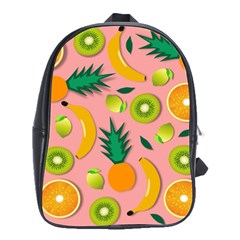 Fruits Tropical Pattern Design Art School Bag (large) by Ravend