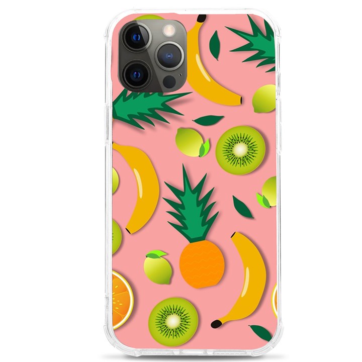 Fruits Tropical Pattern Design Art iPhone 12 Pro max TPU UV Print Case