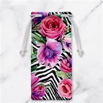 Classy and Chic Watercolor Flowers Jewelry Bag Back