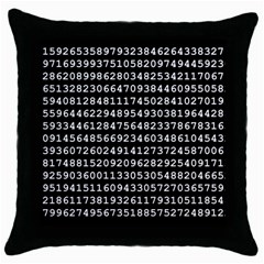 Pi Circle Diameter Circumference Ratio Radius Throw Pillow Case (black) by Ravend