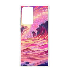 Ai Generated Waves Ocean Sea Tsunami Nautical Red Yellow Samsung Galaxy Note 20 Ultra Tpu Uv Case by Ravend