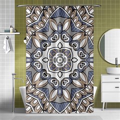 Flower Art Decorative Mandala Pattern Ornamental Shower Curtain 48  X 72  (small)  by Ravend