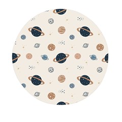 Space Planets Art Pattern Design Wallpaper Mini Round Pill Box (pack Of 5) by Ravend