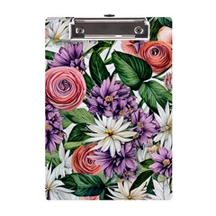 Brilliant Blushing Blossoms A5 Acrylic Clipboard by GardenOfOphir