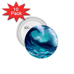 Tsunami Tidal Wave Ocean Waves Sea Nature Water 1 75  Buttons (10 Pack) by Ravend