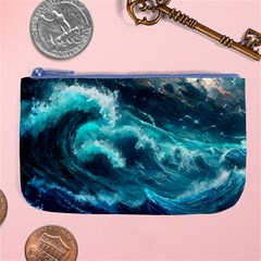 Thunderstorm Tsunami Tidal Wave Ocean Waves Sea Large Coin Purse by Ravend