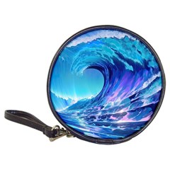 Tsunami Tidal Wave Ocean Waves Sea Nature Water Blue Classic 20-cd Wallets by Ravend