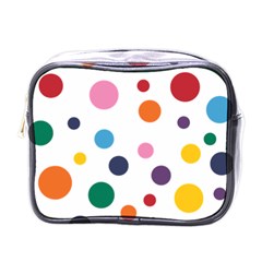 Polka Dot Mini Toiletries Bag (one Side) by 8989