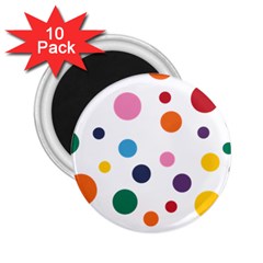 Polka Dot 2 25  Magnets (10 Pack)  by 8989