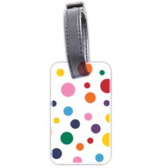 Polka Dot Luggage Tag (two Sides) by 8989