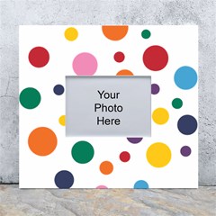 Polka Dot White Wall Photo Frame 5  X 7  by 8989