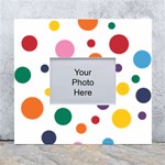 Polka Dot White Wall Photo Frame 5  x 7  Front