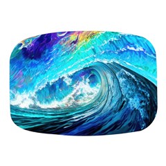 Tsunami Waves Ocean Sea Nautical Nature Water Painting Mini Square Pill Box by Ravend