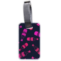 Wine Wine Bottles Background Graphic Luggage Tag (two Sides) by Ravend