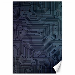 Circuit Board Circuits Mother Board Computer Chip Canvas 12  X 18  by Ravend