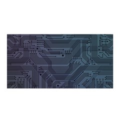 Circuit Board Circuits Mother Board Computer Chip Satin Wrap 35  X 70  by Ravend