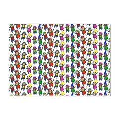 Stickman Kids Doodle Paper Children Group Crystal Sticker (a4) by Ravend