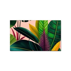 Ai Generated Tropical Leaves Foliage Wallpaper Sticker Rectangular (10 Pack) by Ravend