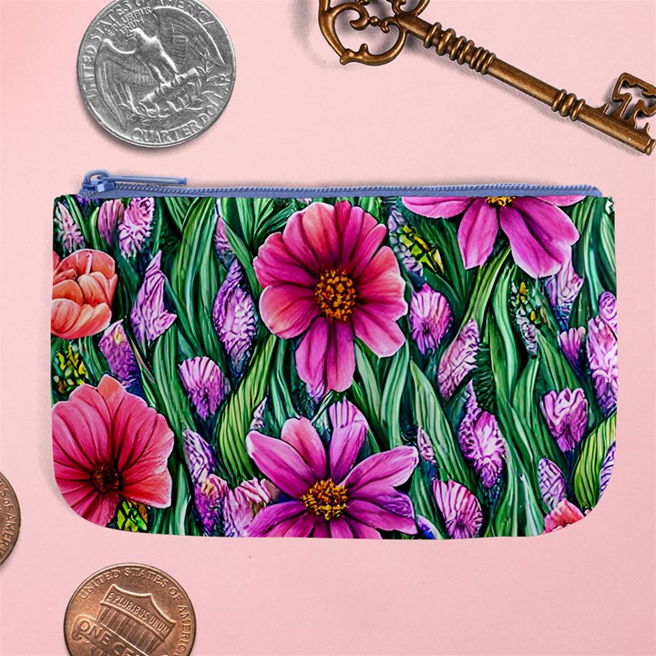 Cheerful And Cheery Blooms Large Coin Purse