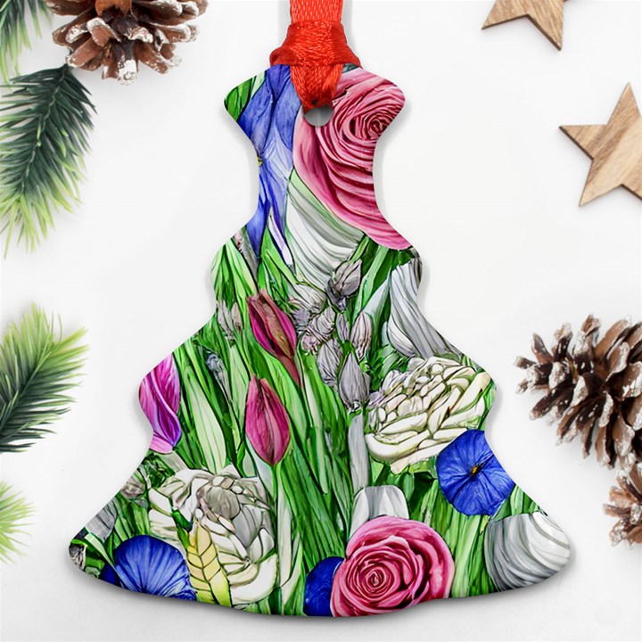 Celestial And Charming Florals Ornament (Christmas Tree) 