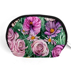 Budding And Captivating Flowers Accessory Pouch (medium) by GardenOfOphir