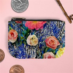 Captivating Watercolor Flowers Mini Coin Purse by GardenOfOphir