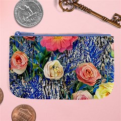 Captivating Watercolor Flowers Large Coin Purse by GardenOfOphir