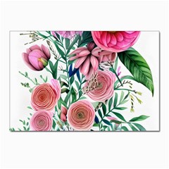 Captivating And Celestial Watercolor Flowers Postcard 4 x 6  (pkg Of 10) by GardenOfOphir