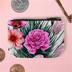 Color-infused Watercolor Flowers Mini Coin Purse Back