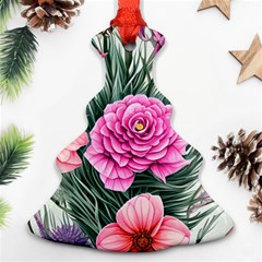 Color-infused Watercolor Flowers Ornament (christmas Tree)  by GardenOfOphir