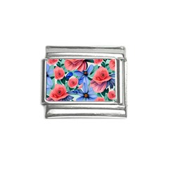 Classy Watercolor Flowers Italian Charm (9mm) by GardenOfOphir