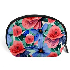 Classy Watercolor Flowers Accessory Pouch (large) by GardenOfOphir