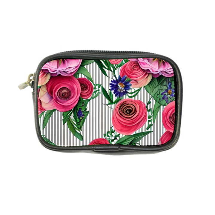 Cheerful Watercolor Flowers Coin Purse