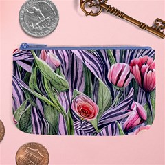 Charming Watercolor Flowers Large Coin Purse by GardenOfOphir