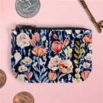 Exquisite Watercolor Flowers And Foliage Mini Coin Purse Front