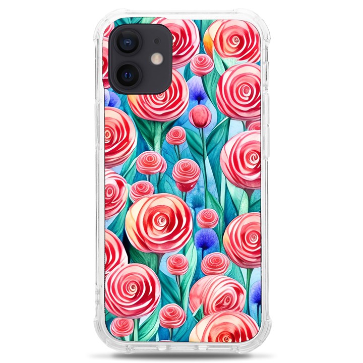 Brilliantly Hued Watercolor Flowers In A Botanical iPhone 12 mini TPU UV Print Case	