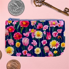 Botanical Flowers Pattern Large Coin Purse by GardenOfOphir