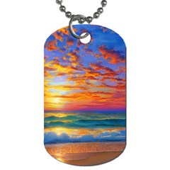 Summer Sunset Dog Tag (two Sides) by GardenOfOphir