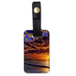 Orange Sunburst Luggage Tag (one side) Front