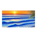 Summer Sunset Surf Satin Wrap 35  x 70  Front