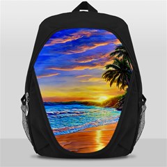 Sunrise At The Beach Backpack Bag by GardenOfOphir