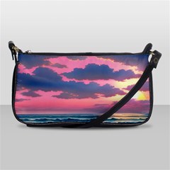 Sunset Over The Beach Shoulder Clutch Bag by GardenOfOphir