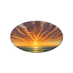 Waves At Sunset Sticker Oval (10 Pack) by GardenOfOphir