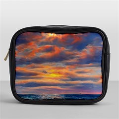 Serene Sunset Over Beach Mini Toiletries Bag (one Side) by GardenOfOphir