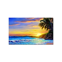 Sunrise At The Beach Sticker (rectangular) by GardenOfOphir