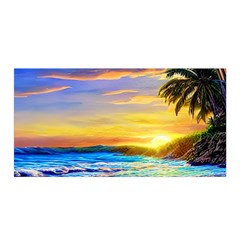 Sunrise At The Beach Satin Wrap 35  X 70  by GardenOfOphir